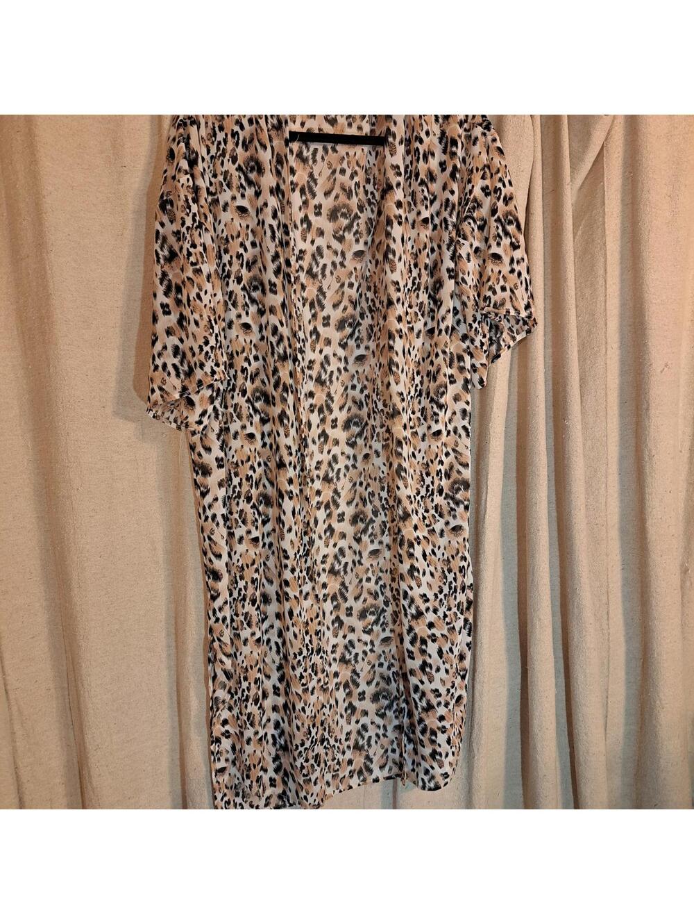 Ninexis Leopard Print Kimono Cardigan